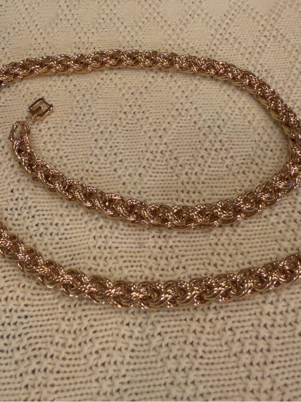 Unisex Vintage Givenchy 30” 18K Gold Plated Triple Link Necklace 303.35 Grams
